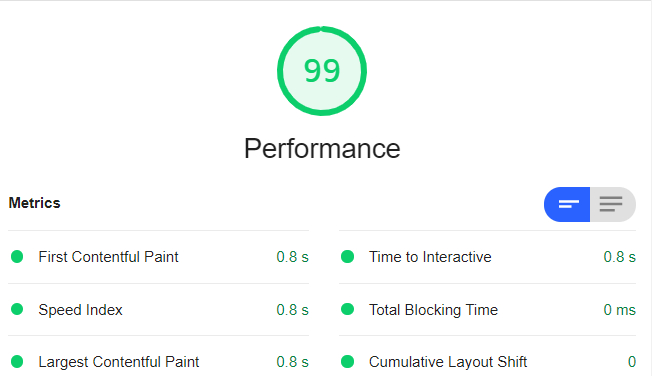 agespeed result with OceanWP theme